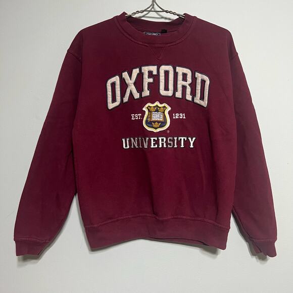 Official Oxford University Crewneck College Crest Logo Sweatshirt Size Small - Picture 1 of 7
